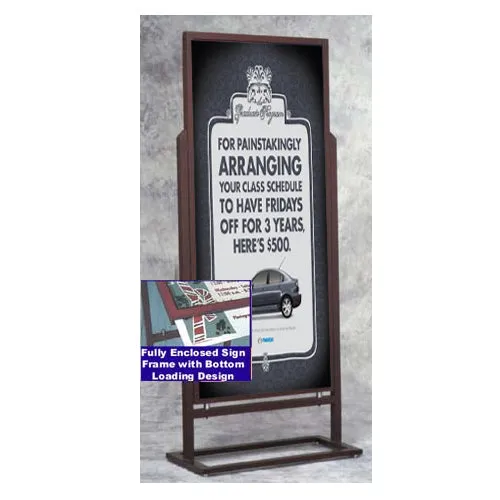 30x70 Jumbo Weather Warrior Sign Holder Display Stand | Weatherproof Heavy-Duty Poster Sign Stand
