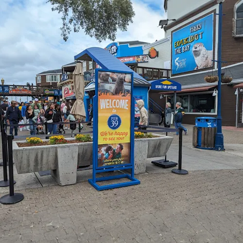 30x70 Jumbo Weather Warrior Sign Holder Display Stand | Weatherproof Heavy-Duty Poster Sign Stand