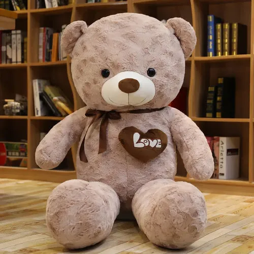Adorable Love Stuffed Teddy Bear in 2 Colors - Perfect Gift!