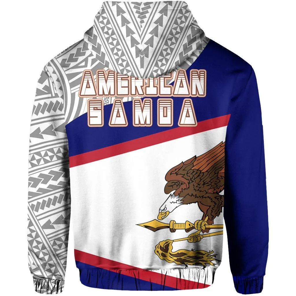 American Samoa Flag Curve Concept Pullover Hoodie A0