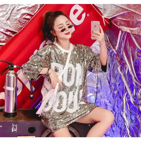 Bon Jour Sequin Mid-length Dress