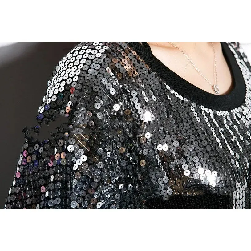 Bon Jour Sequin Mid-length Dress