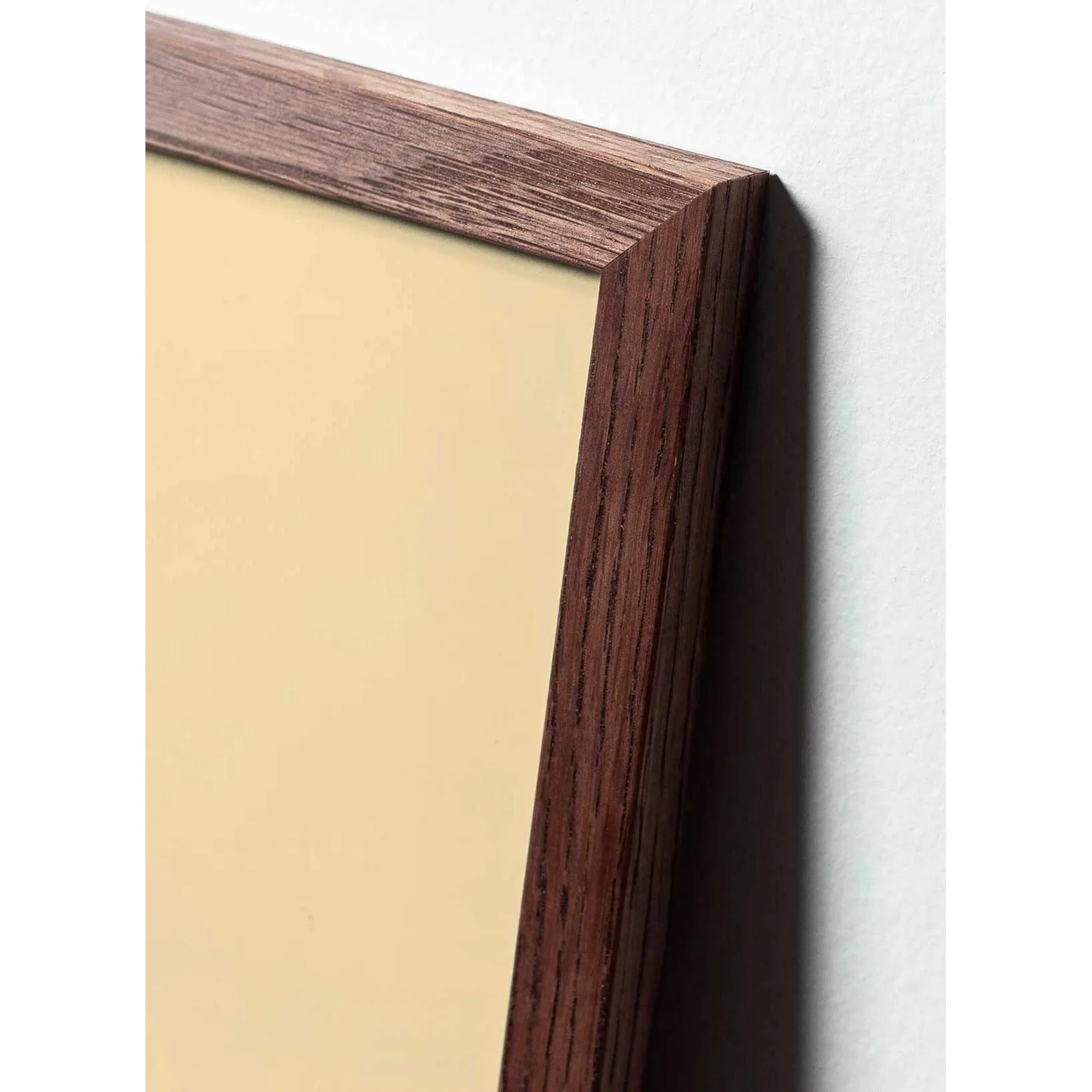 Brainchild Teddy Bear Classic Poster, Frame Made Of Dark Wood 50x70 Cm, White Background
