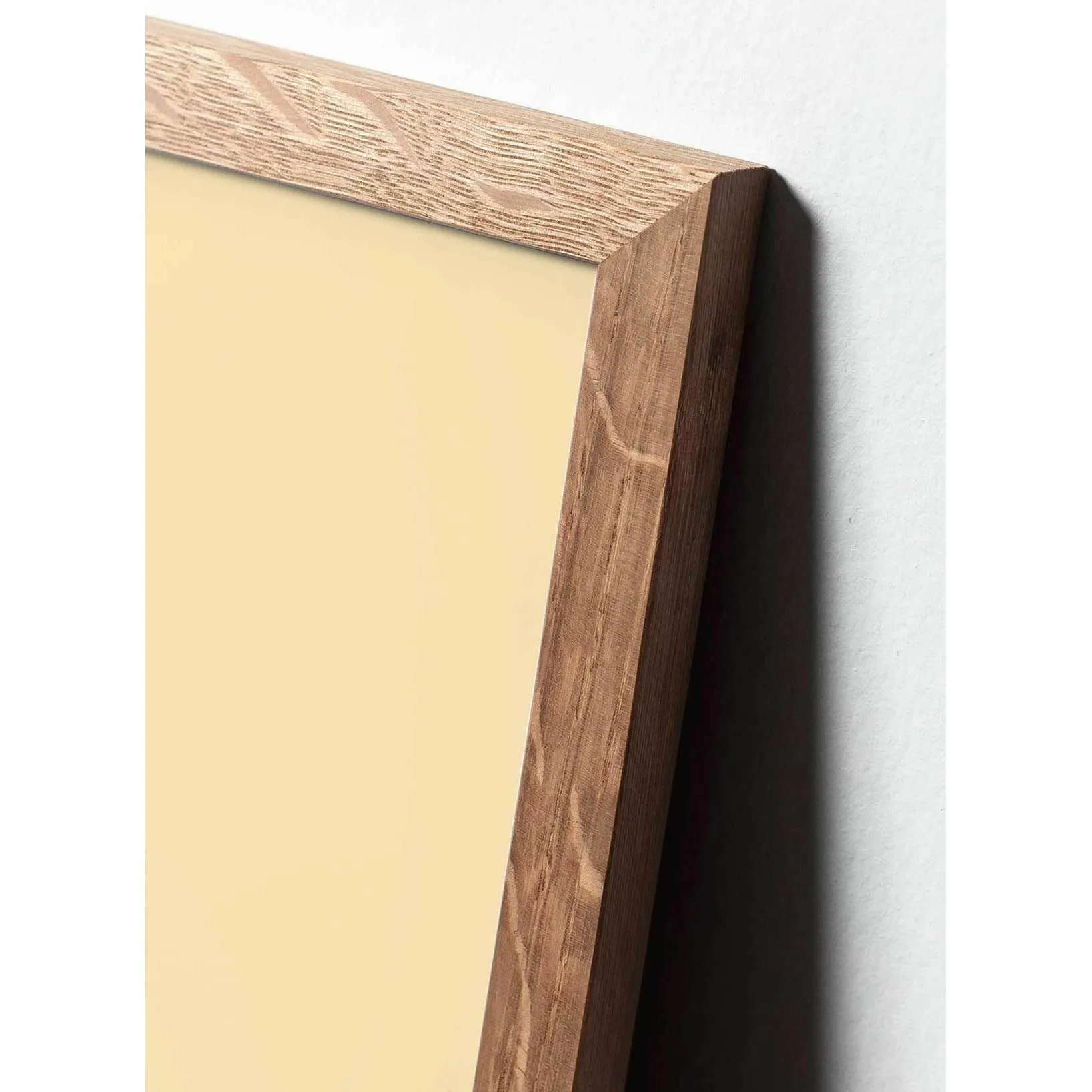 Brainchild Teddy Bear Classic Poster, Frame Made Of Light Wood 70x100 Cm, White Background