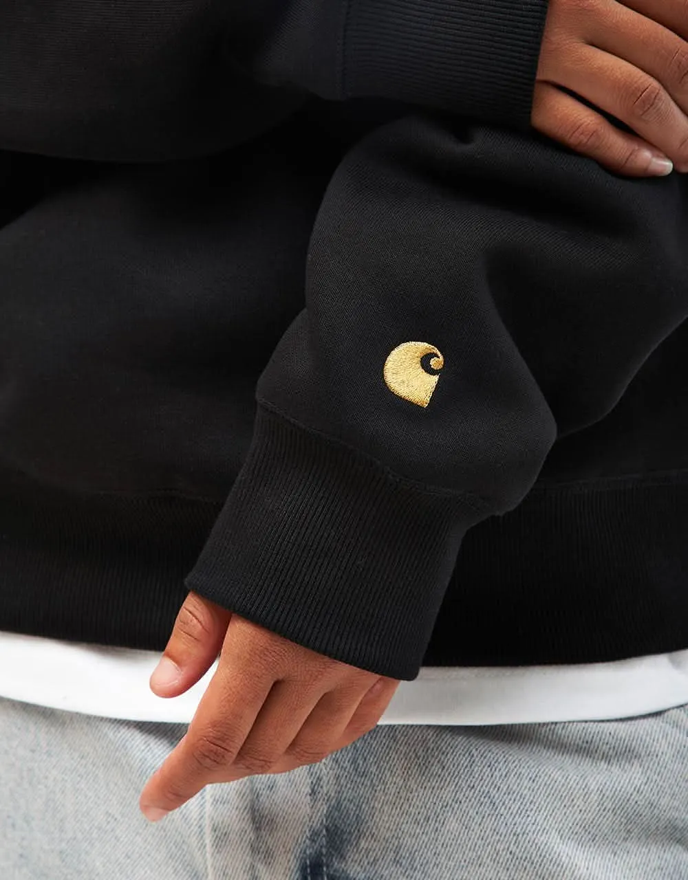 Carhartt WIP Chase Sweatshirt - Black/Gold
