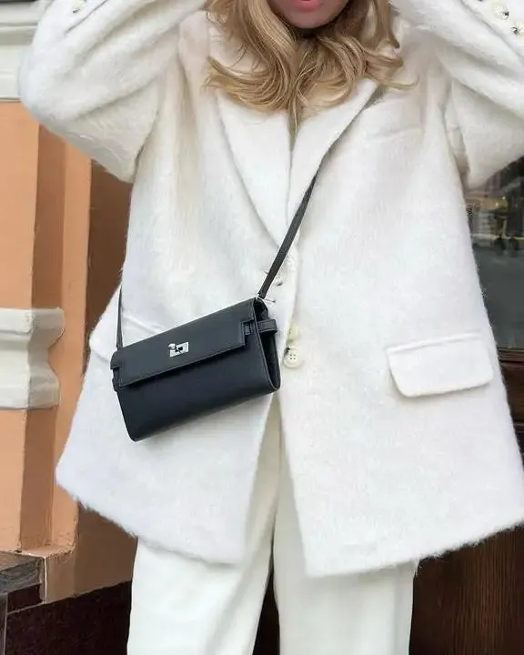 Chic Pink wool large fit blazer jacket fall coat