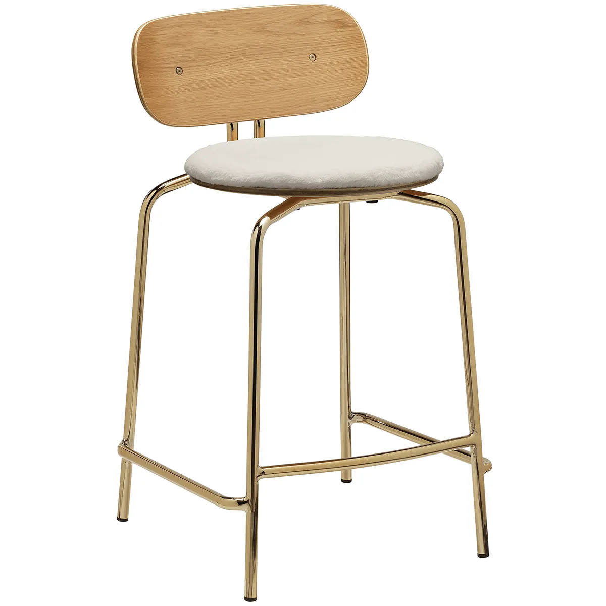 Curious Counter Stool with Teddy Cushion