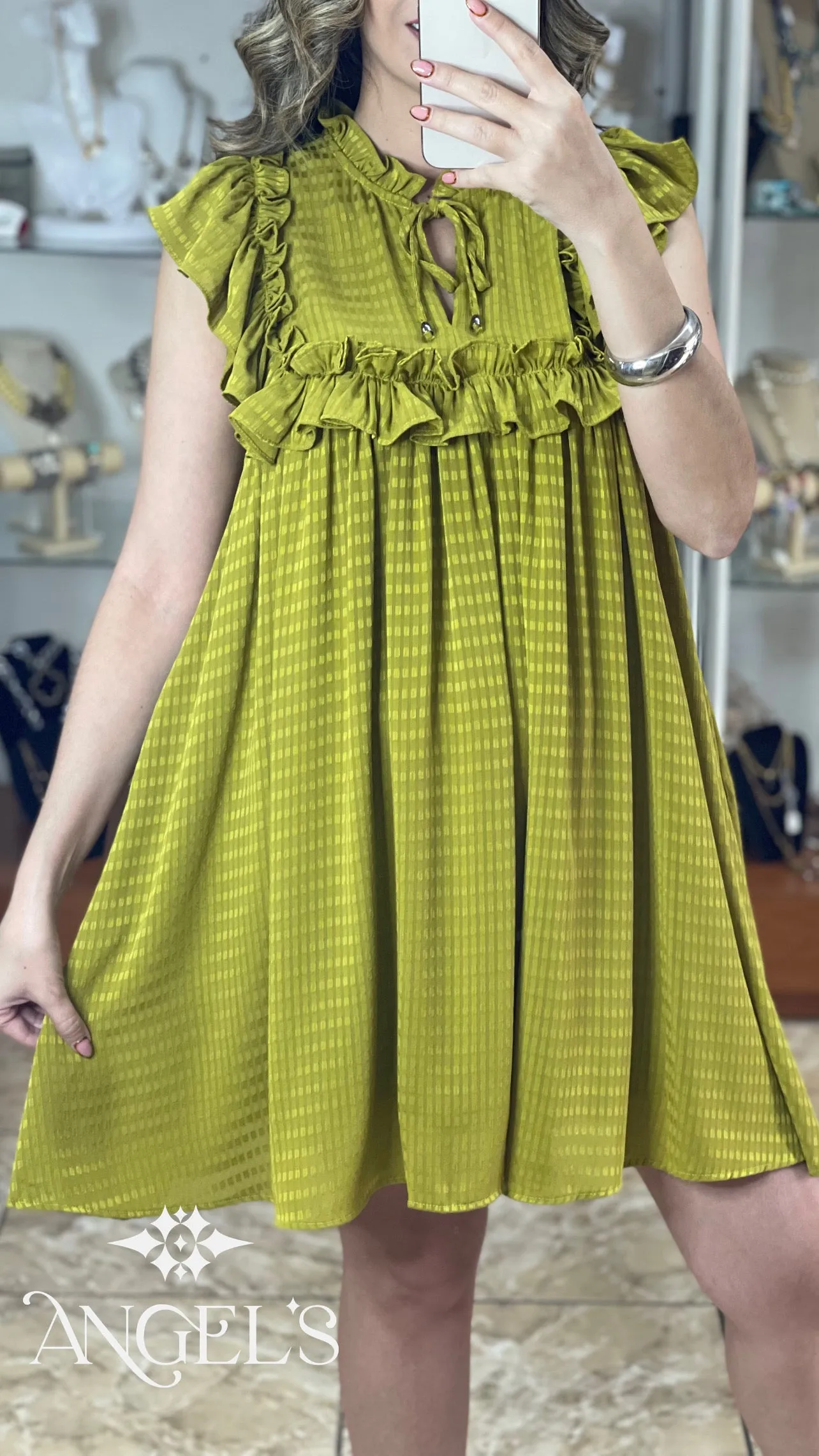 Dijon V-Neck Sleeveless Dress