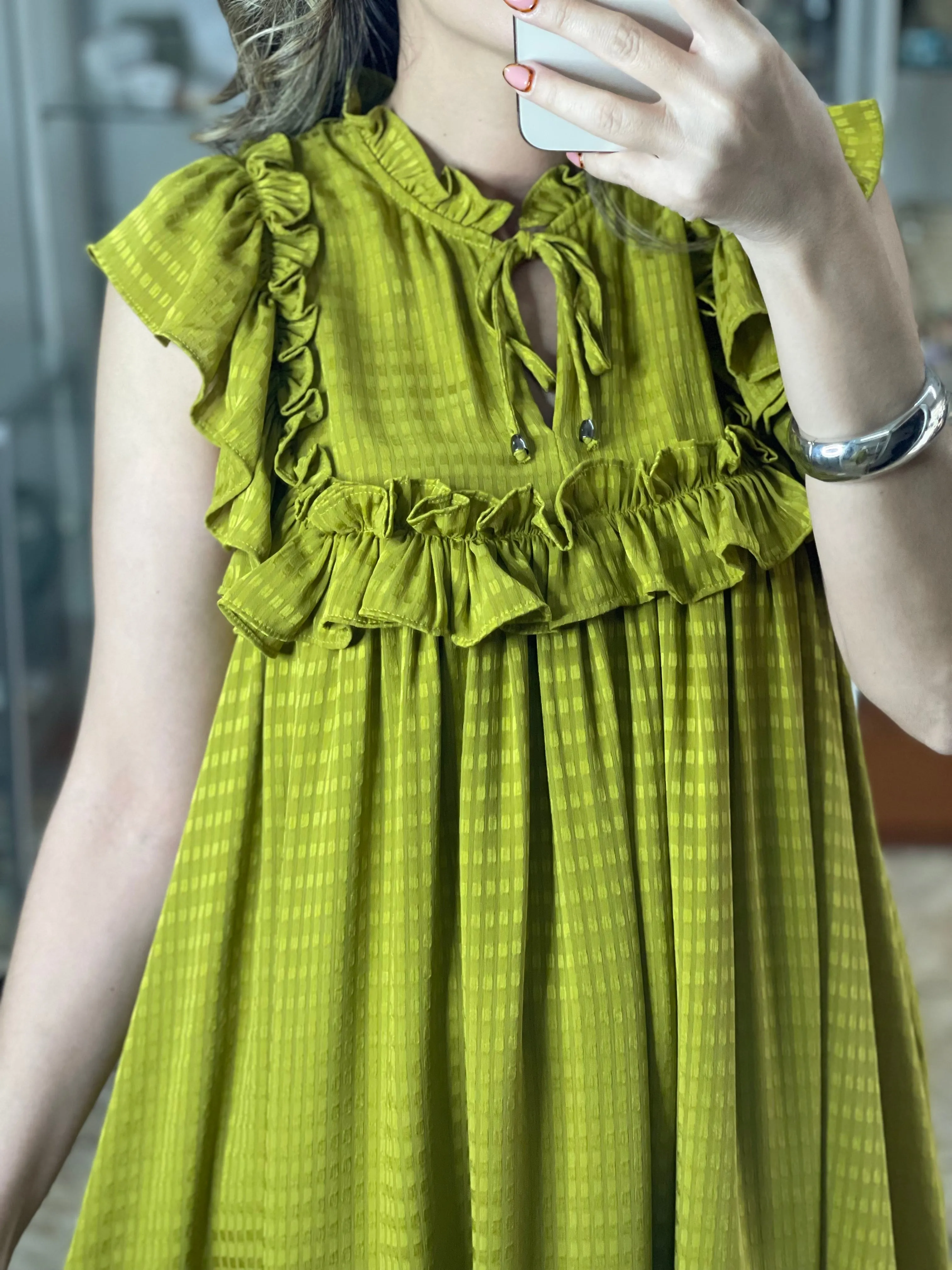 Dijon V-Neck Sleeveless Dress