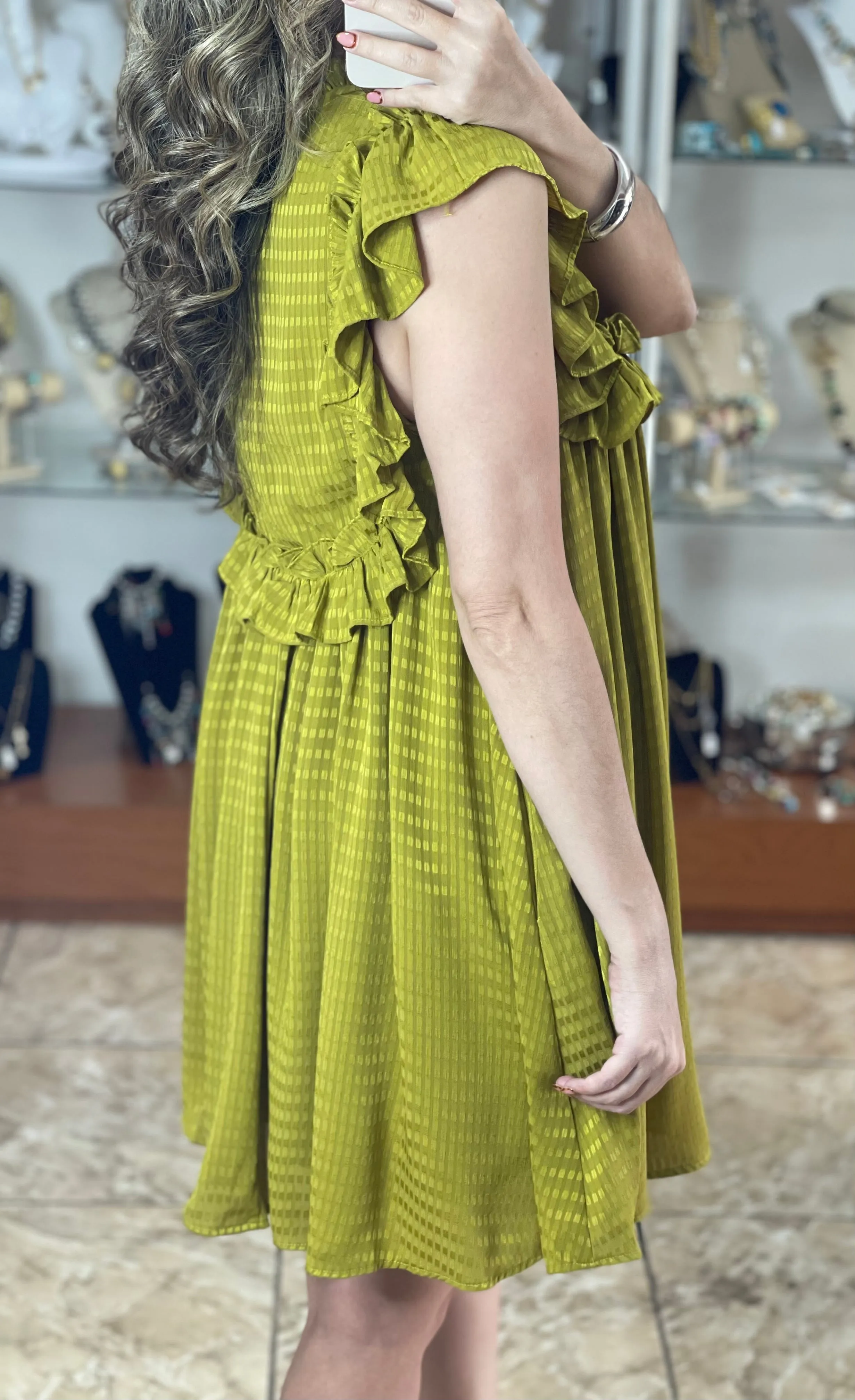 Dijon V-Neck Sleeveless Dress