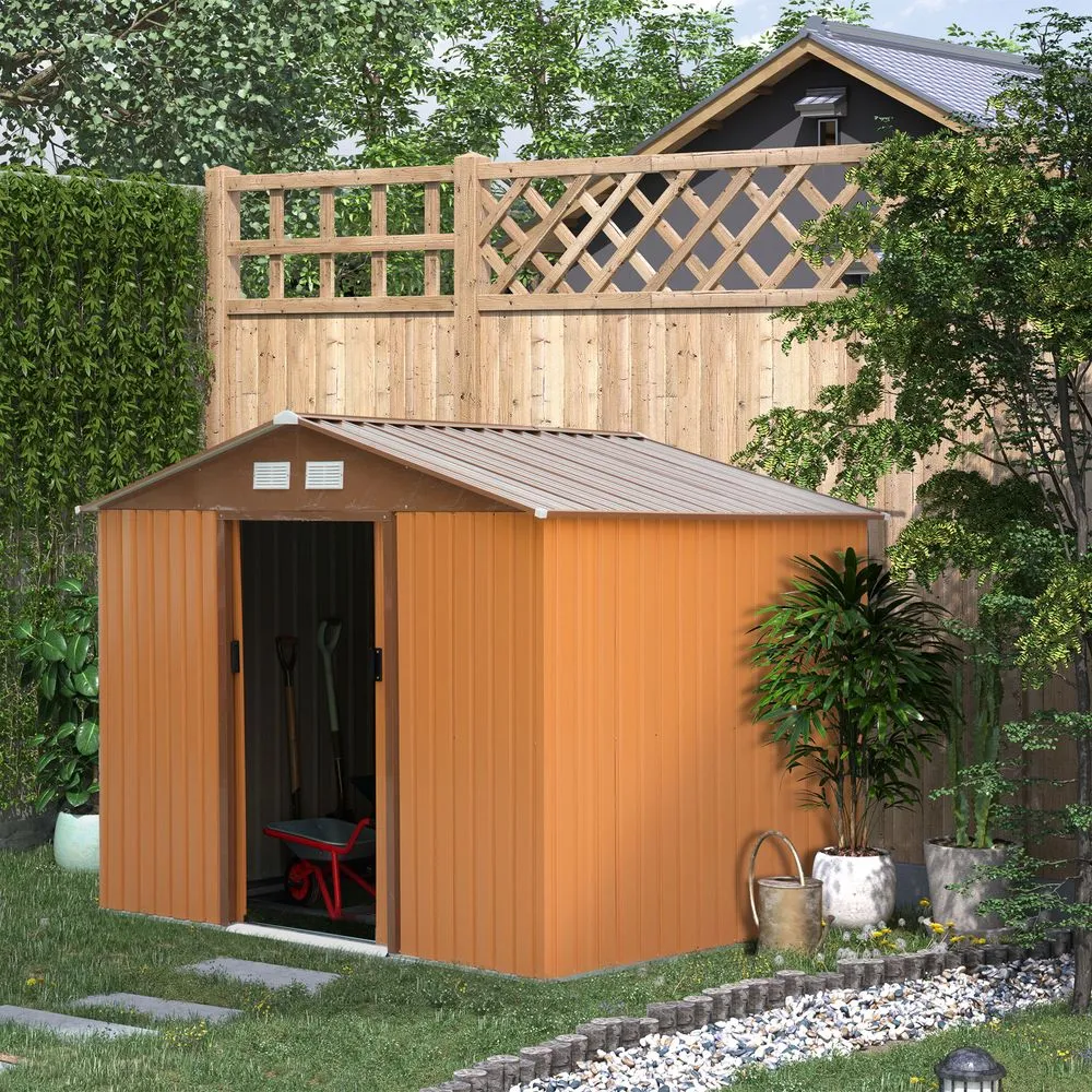 Durable 9x6 ft Metal Garden Shed