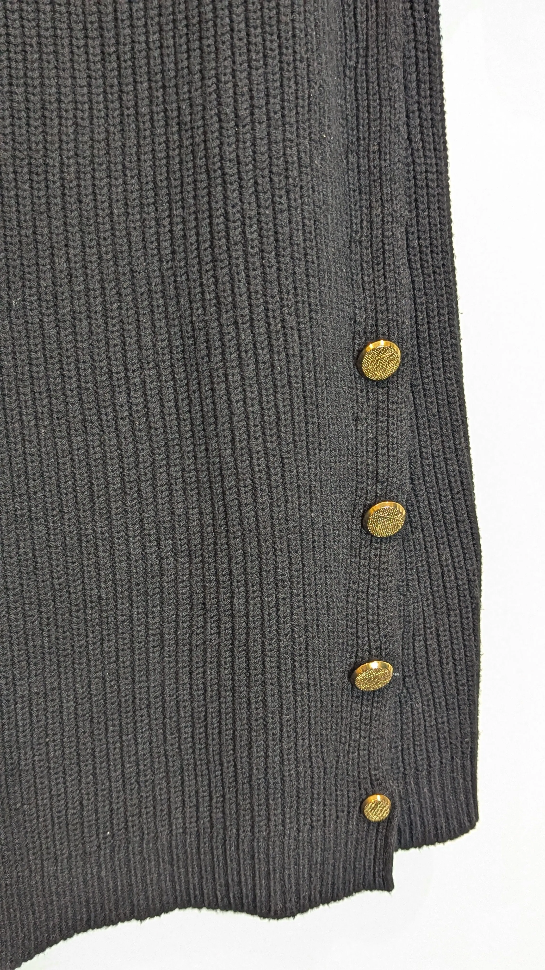 Elisabetta Franchi Black Sweater Knit Dress