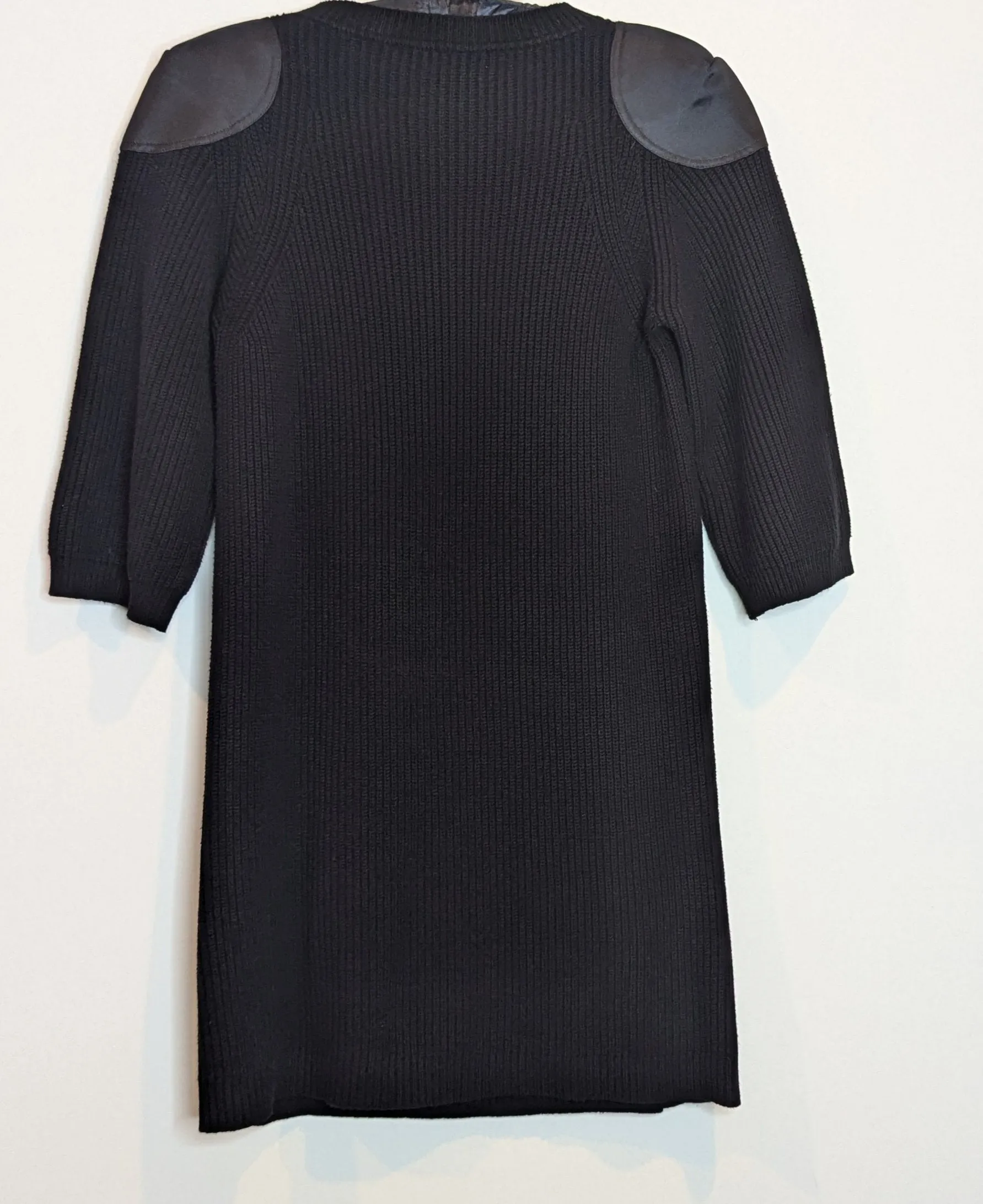 Elisabetta Franchi Black Sweater Knit Dress