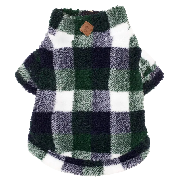Fleece Pullover | Hunter Navy Plaid