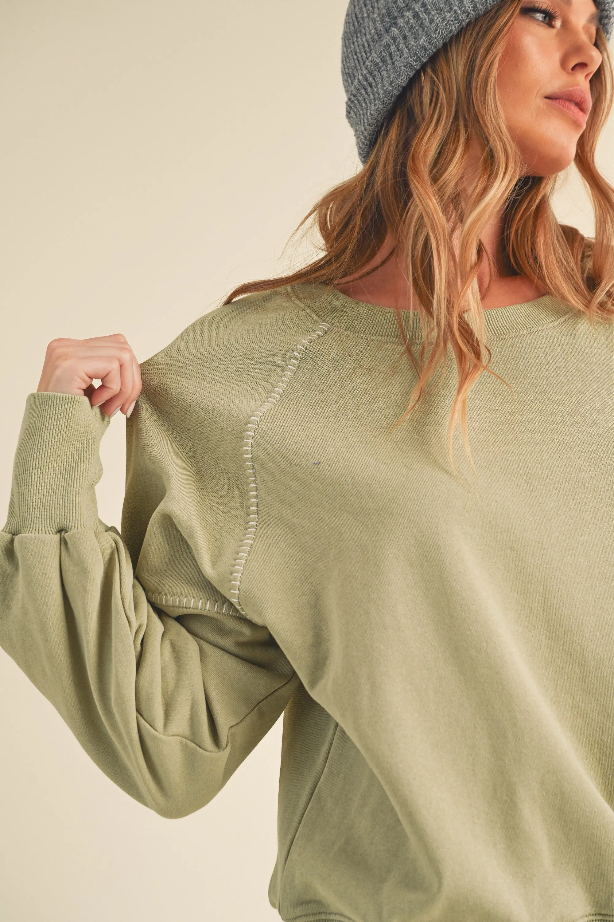 Giselle Exposed Stitch Pullover