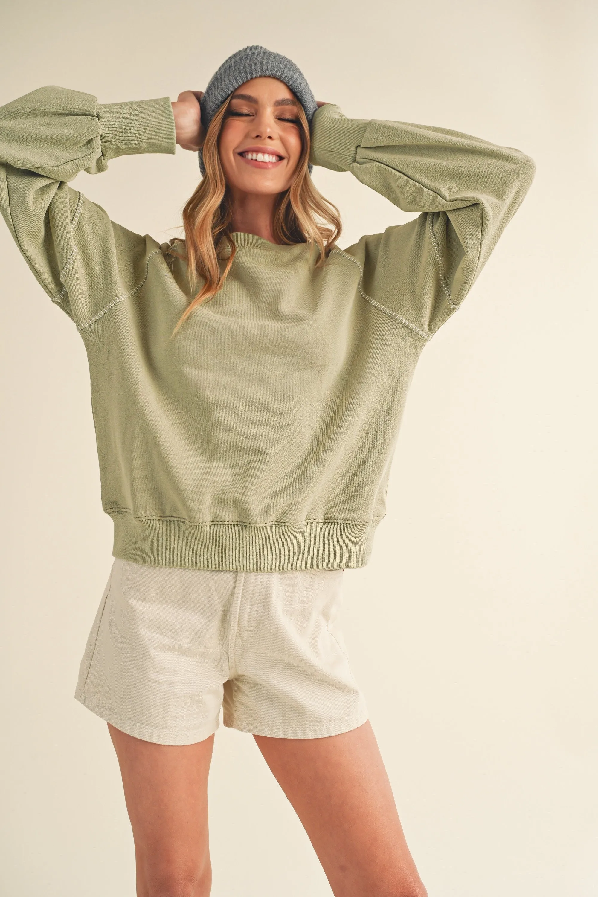 Giselle Exposed Stitch Pullover