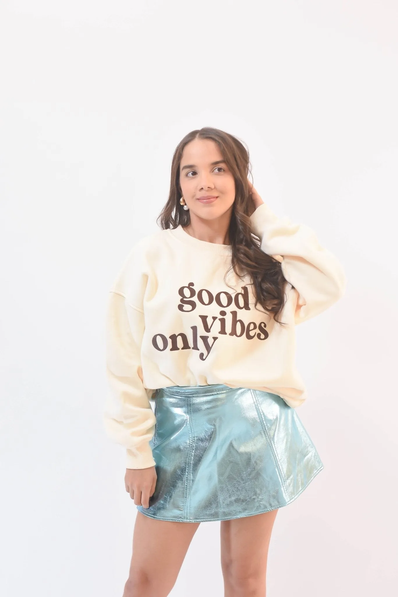 Good Vibes Metalic Skirt