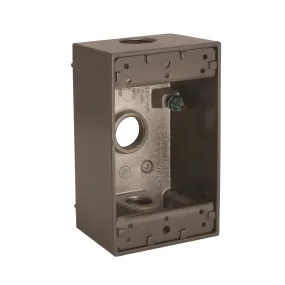 HUBBELL 5320-7 Rectangle Weatherproof Box, Bronze, 12.16 Inch