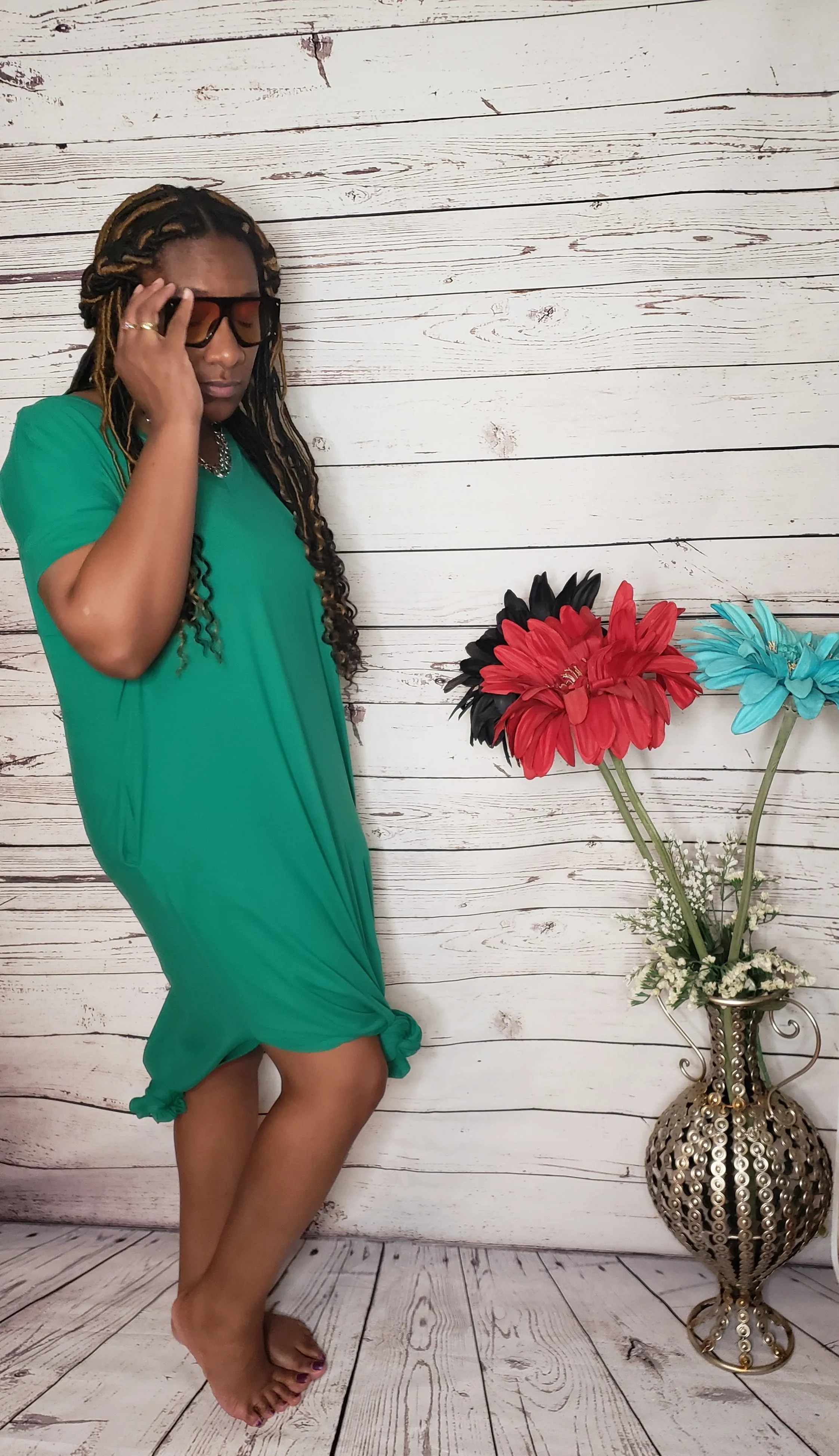 I Am Enough Dress (Kelly Green)