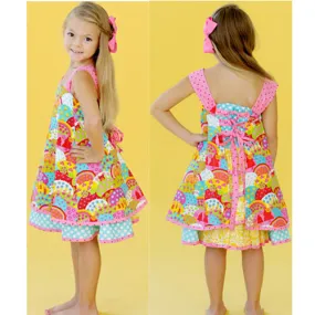 *Jelly the Pug* Corset Tie Back Dress III