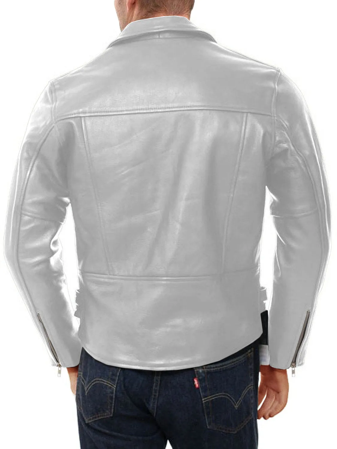 Leather Jackets Hub Mens Genuine Lambskin Leather Jacket (Black, Double Rider Jacket) - 1501104
