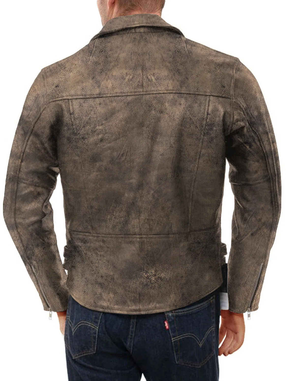 Leather Jackets Hub Mens Genuine Lambskin Leather Jacket (Black, Double Rider Jacket) - 1501104