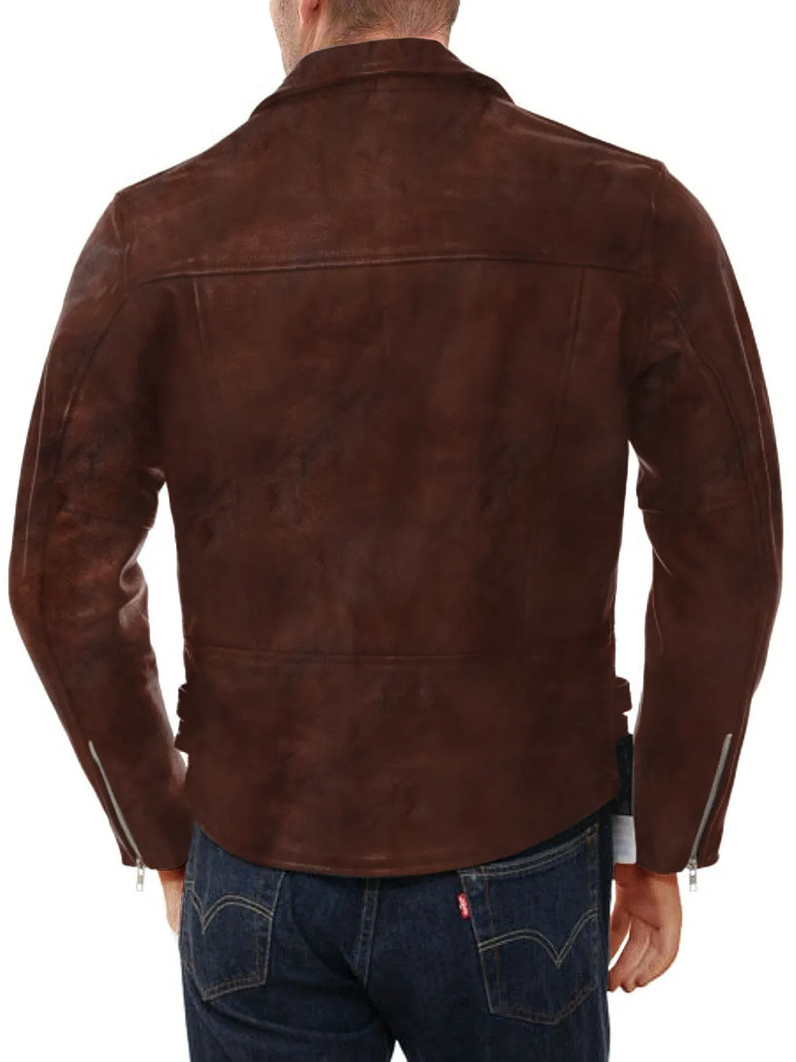 Leather Jackets Hub Mens Genuine Lambskin Leather Jacket (Black, Double Rider Jacket) - 1501104