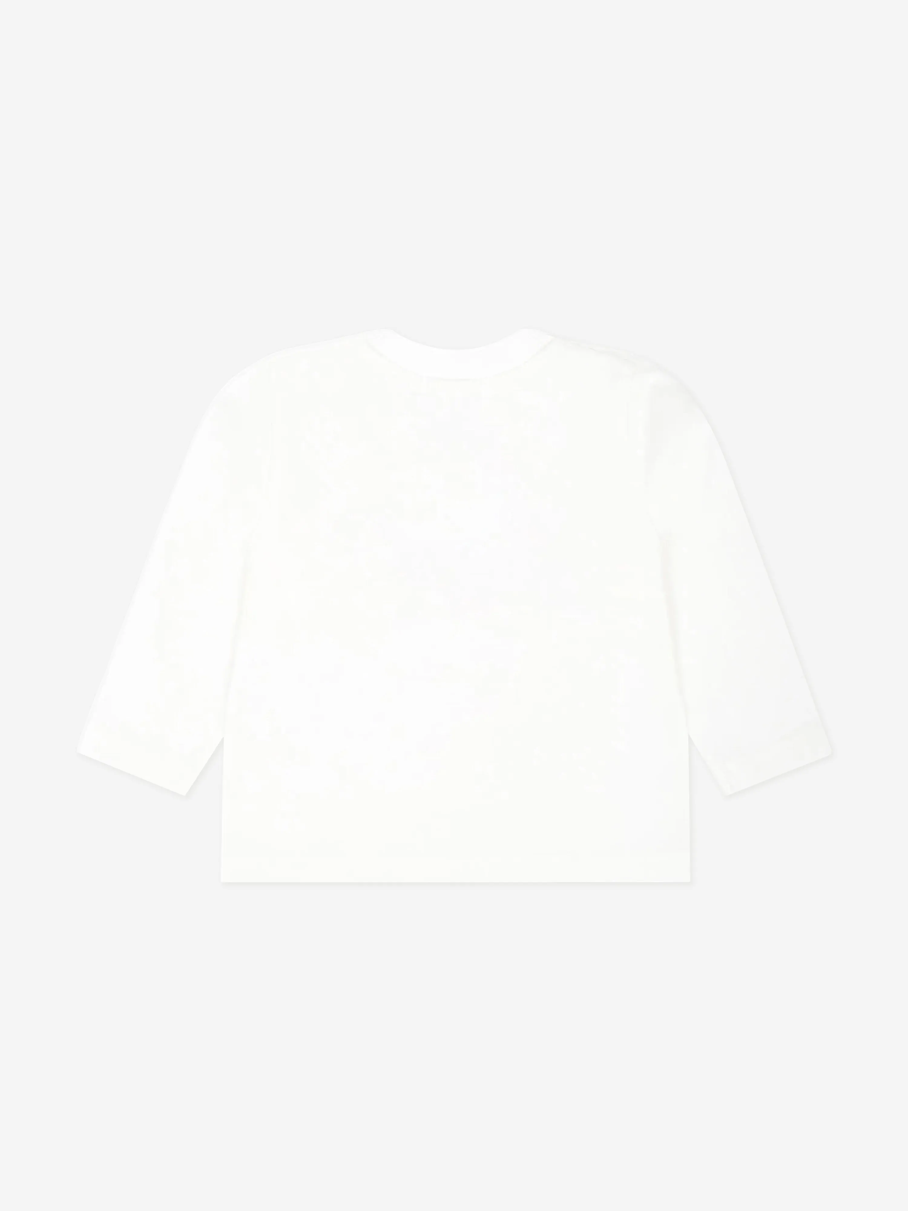 Moschino Baby Long Sleeve Logo T-Shirt in Ivory