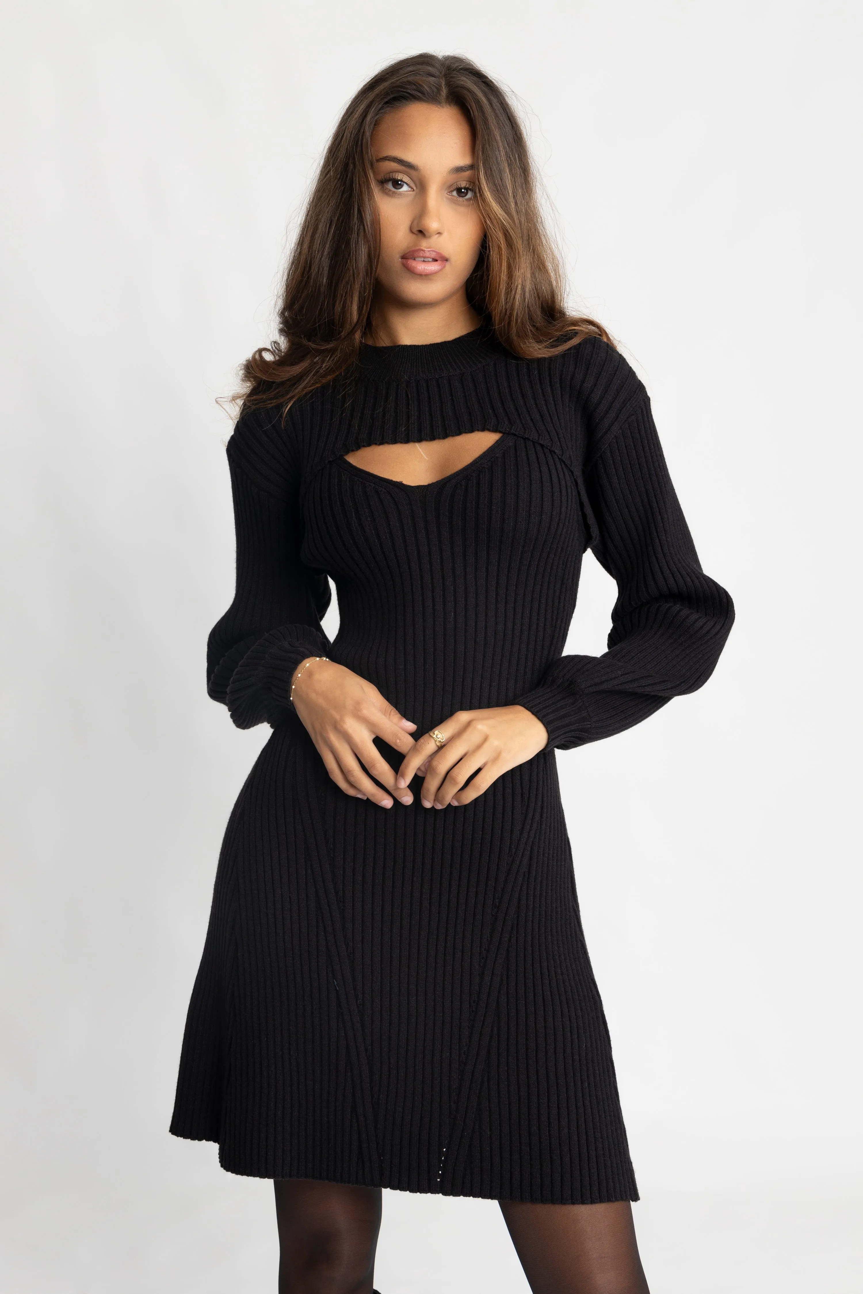 Norfrid Knit Dress - Black