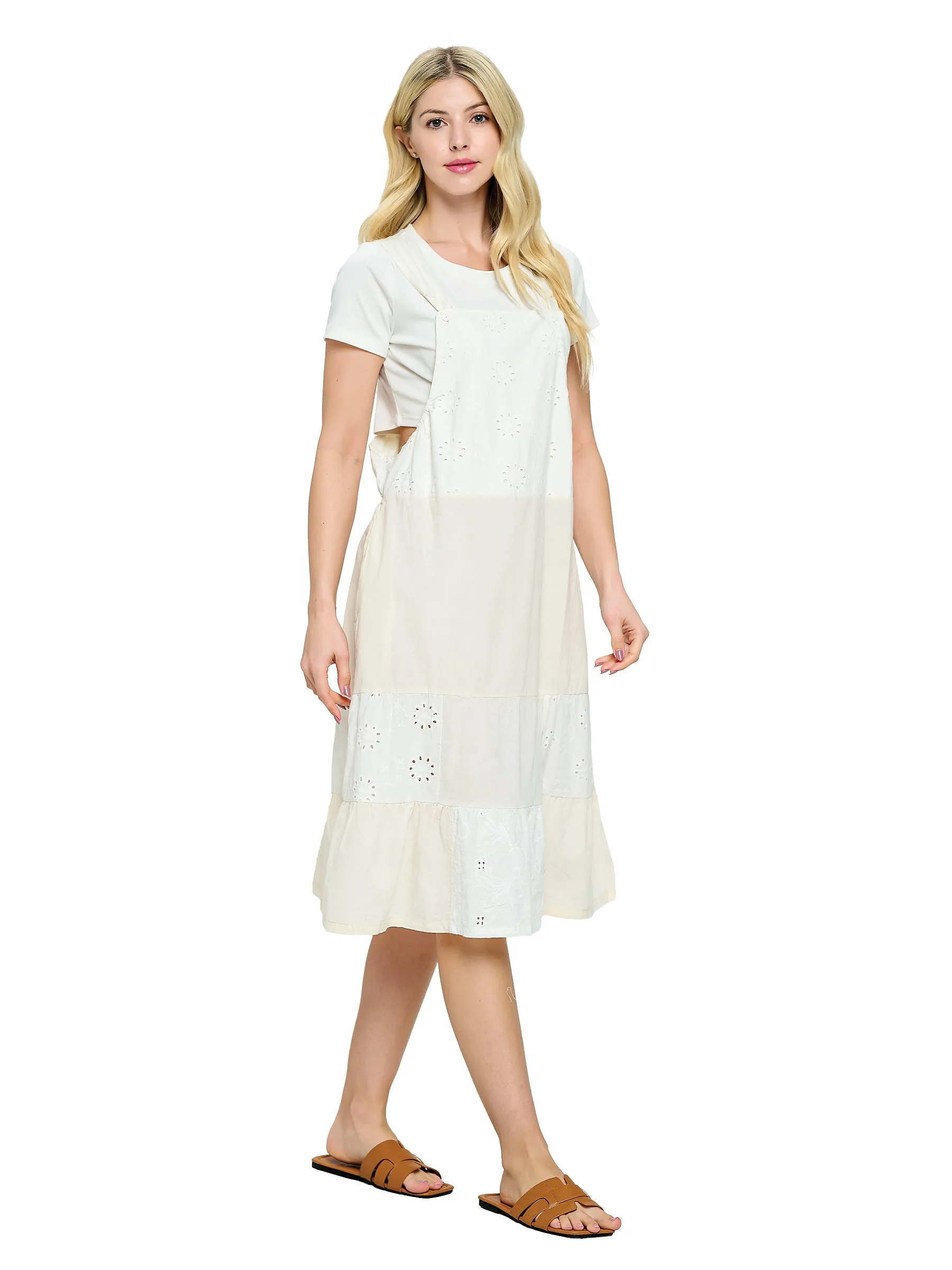 Overall Ruffled Dress