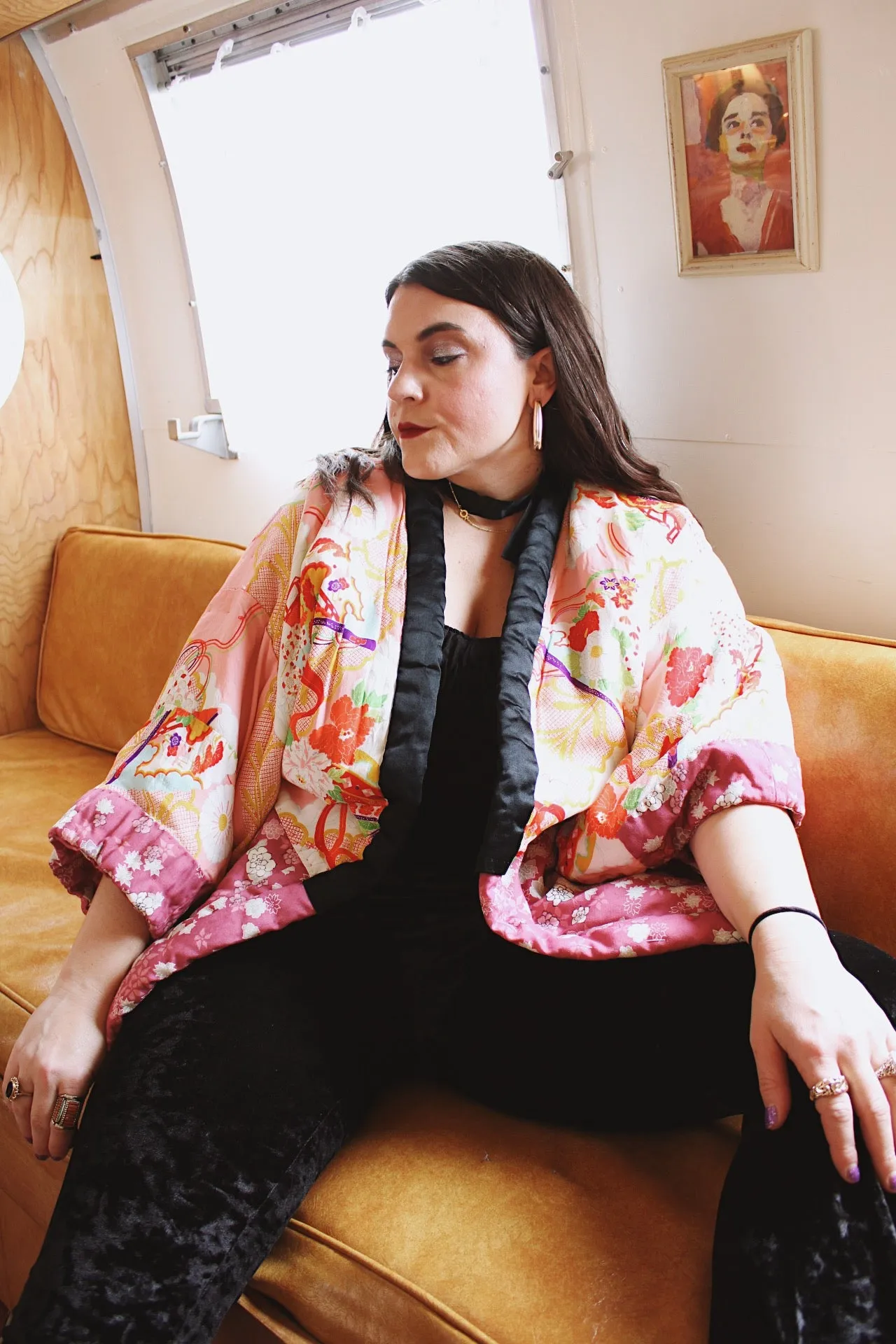 Puffy Printed Kimono