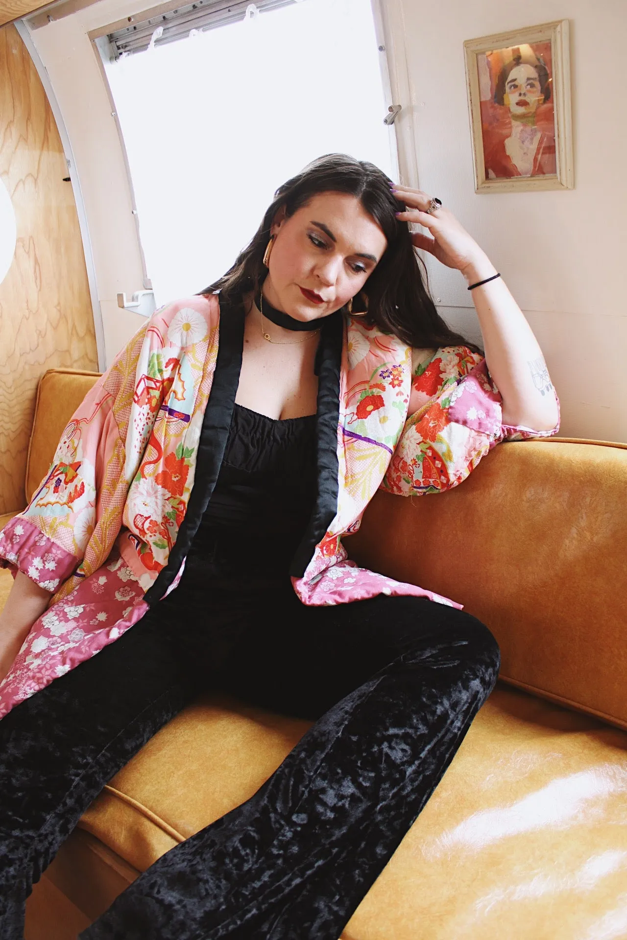 Puffy Printed Kimono
