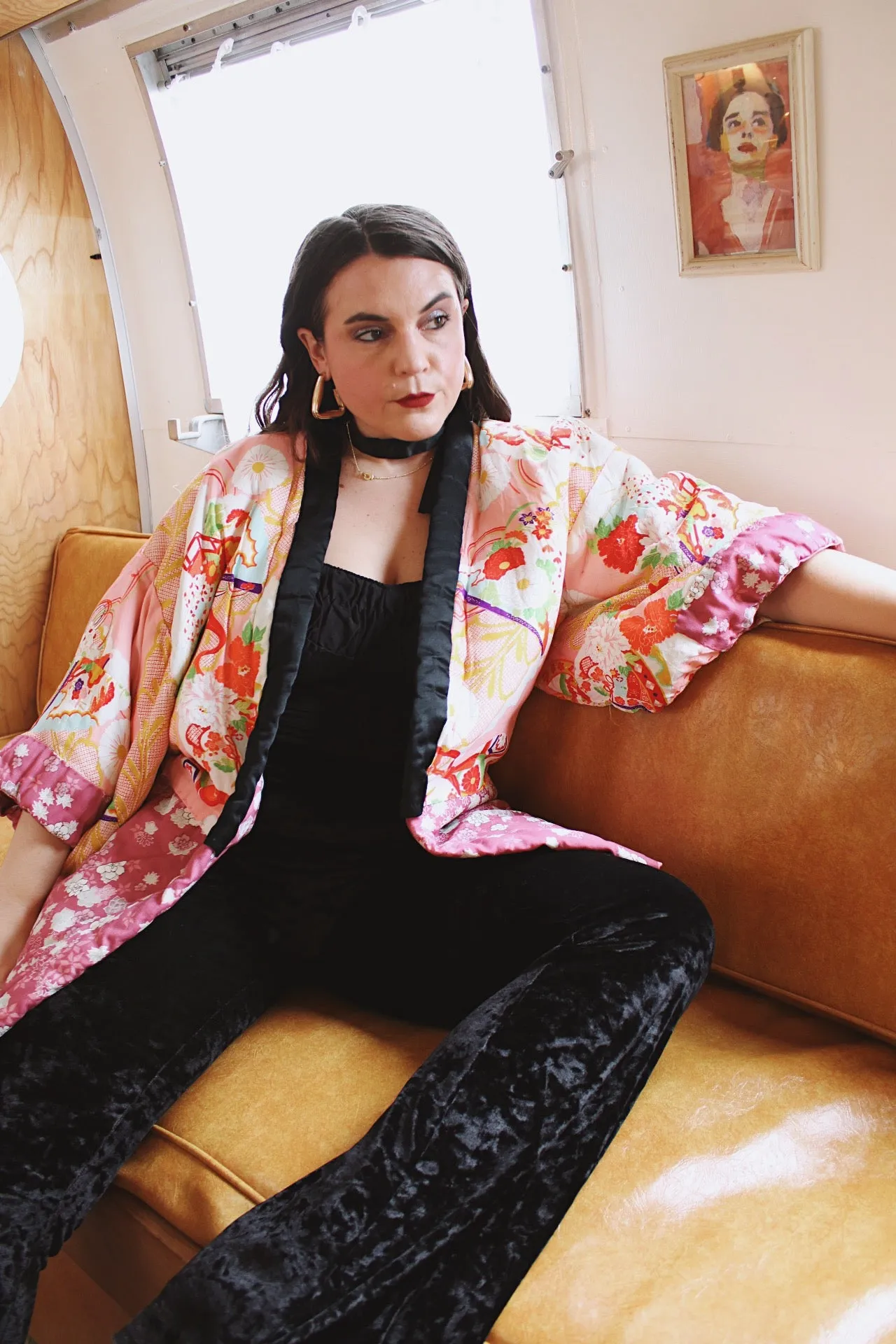 Puffy Printed Kimono