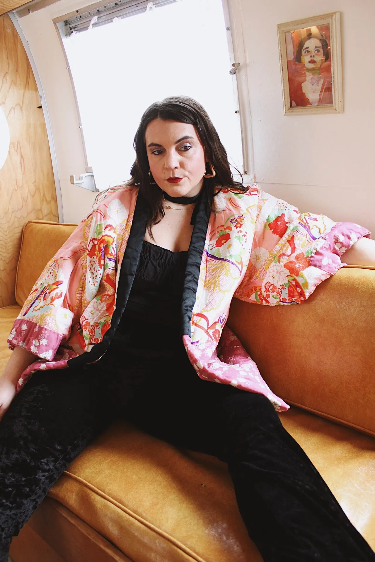 Puffy Printed Kimono