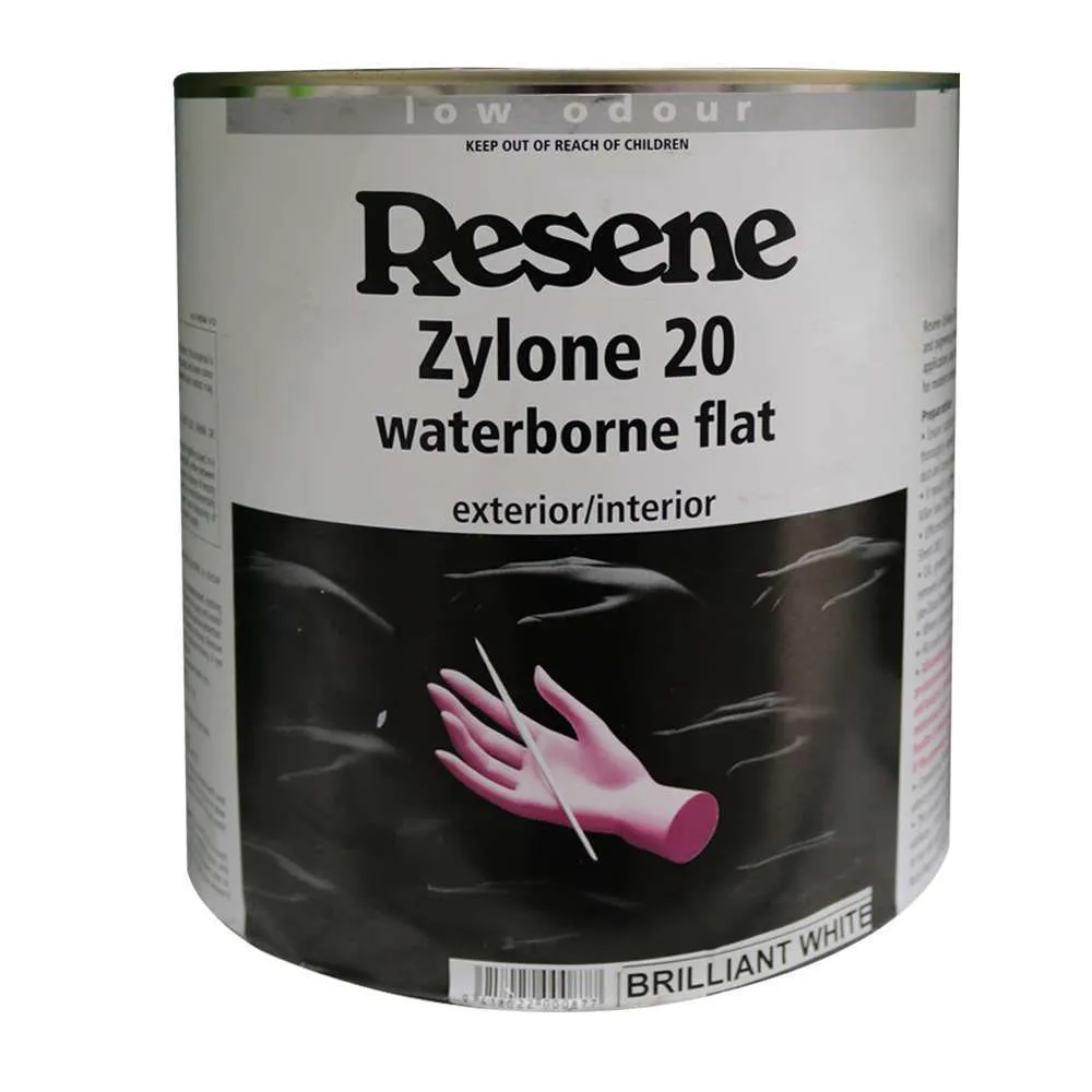 Resene Zylone Flat Acrylic White 4L