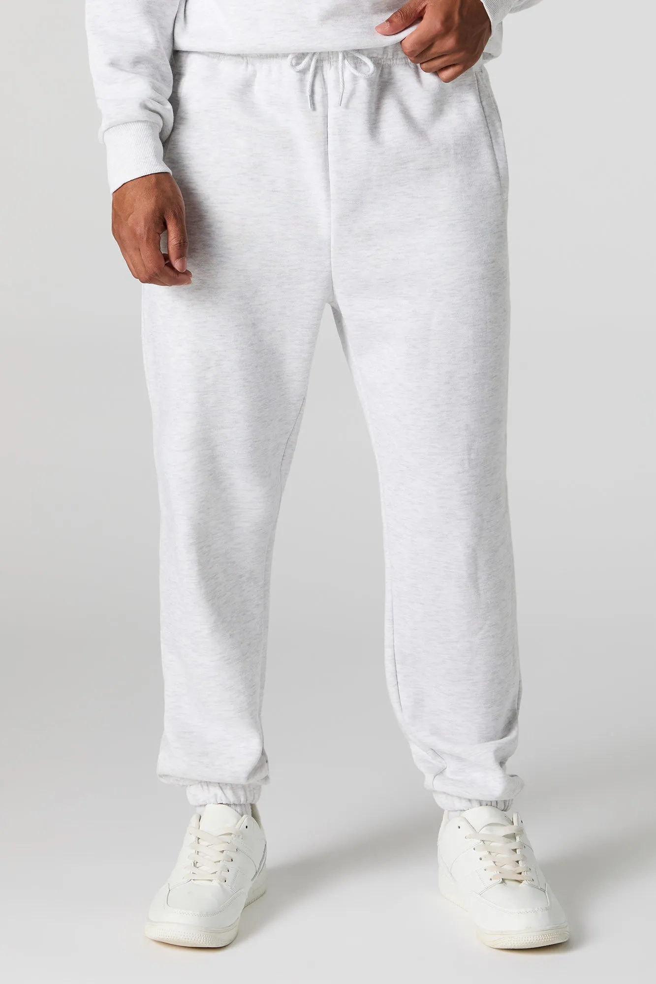 Solid Fleece Drawstring Jogger