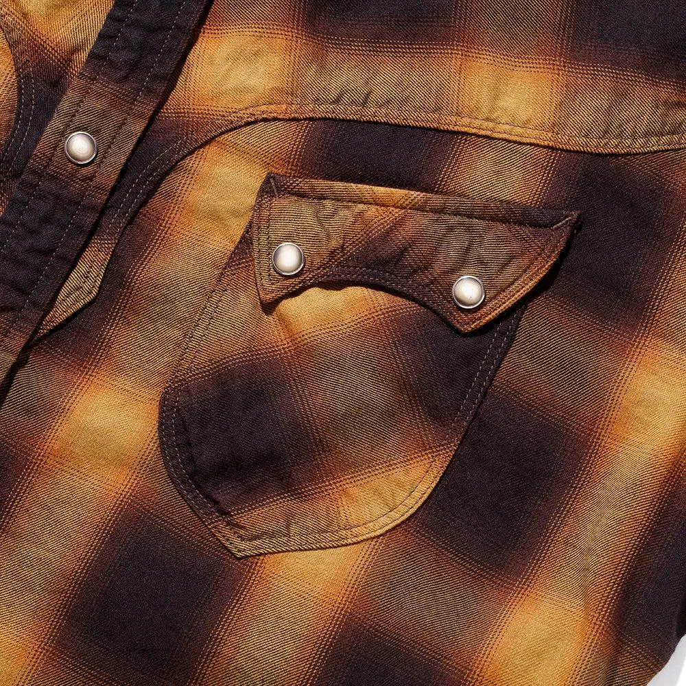 Stevenson Overall Cody Western Shirt Camel x Black