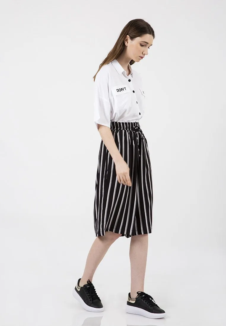 Stripes Cullote Pants