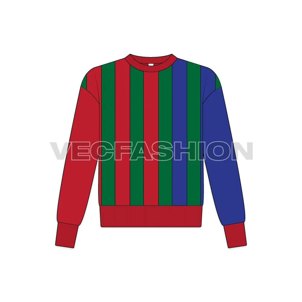 Teens Slim Fit Striped Sweatshirt