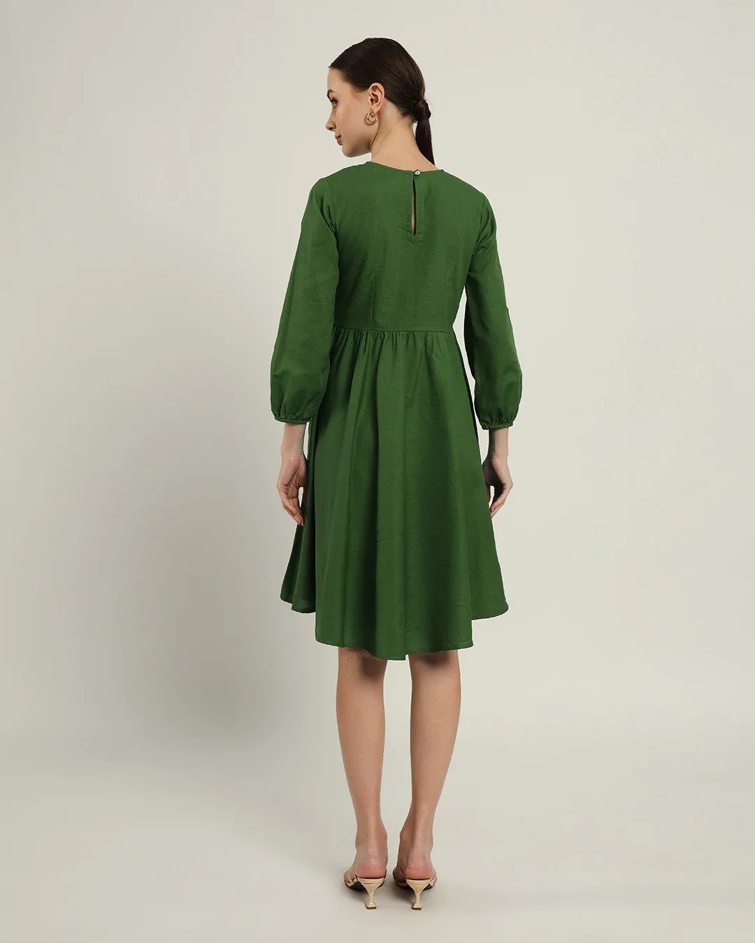 The Exeter Emerald Cotton Dress