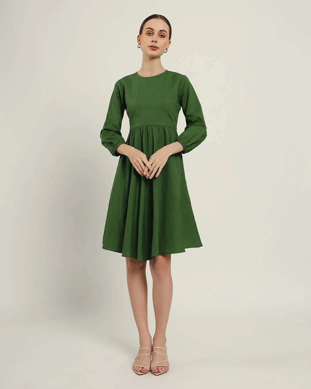 The Exeter Emerald Cotton Dress