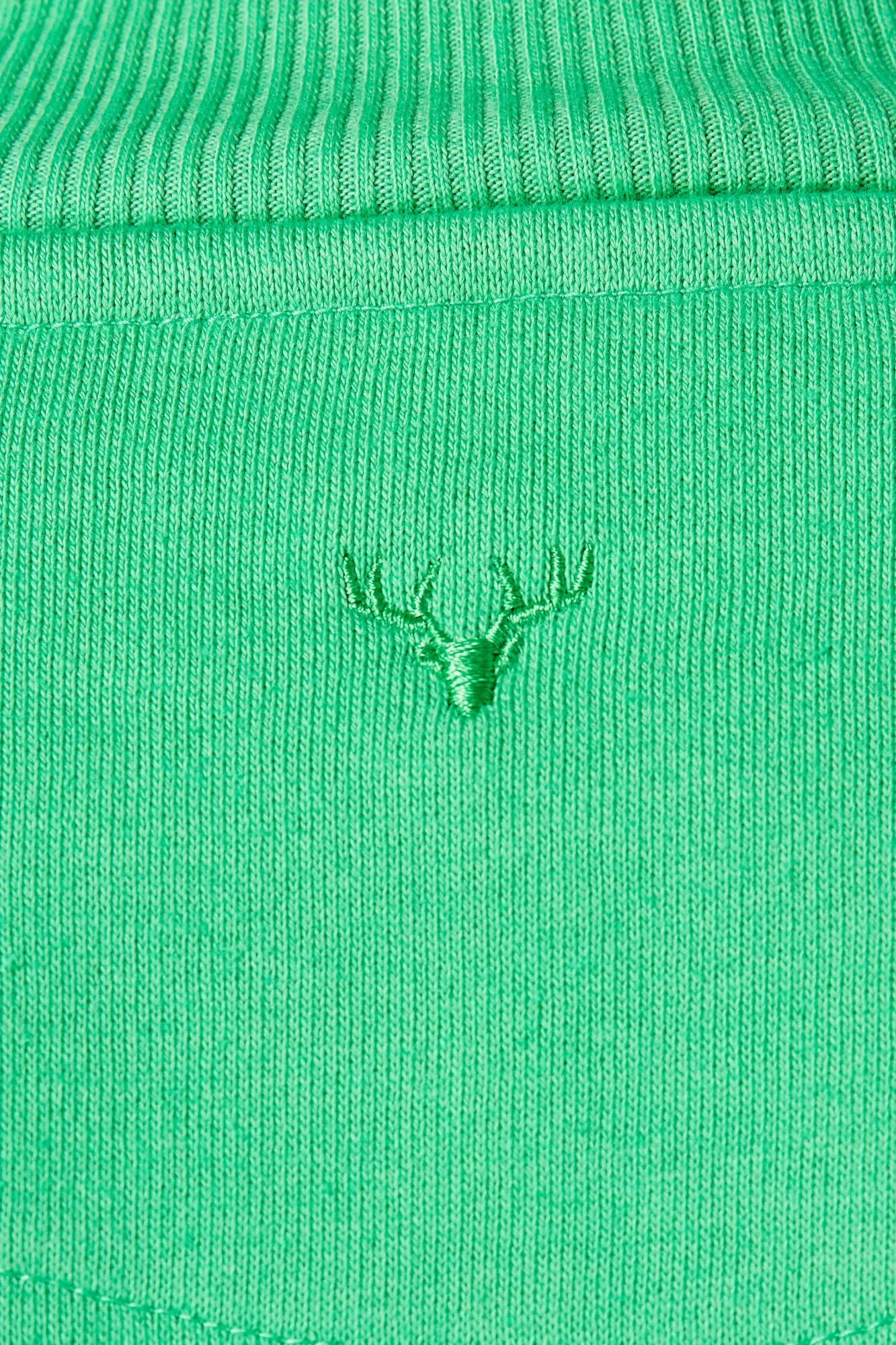 Twill Essentials Oversized Funnel Neck Zip-up Sweatshirt Green