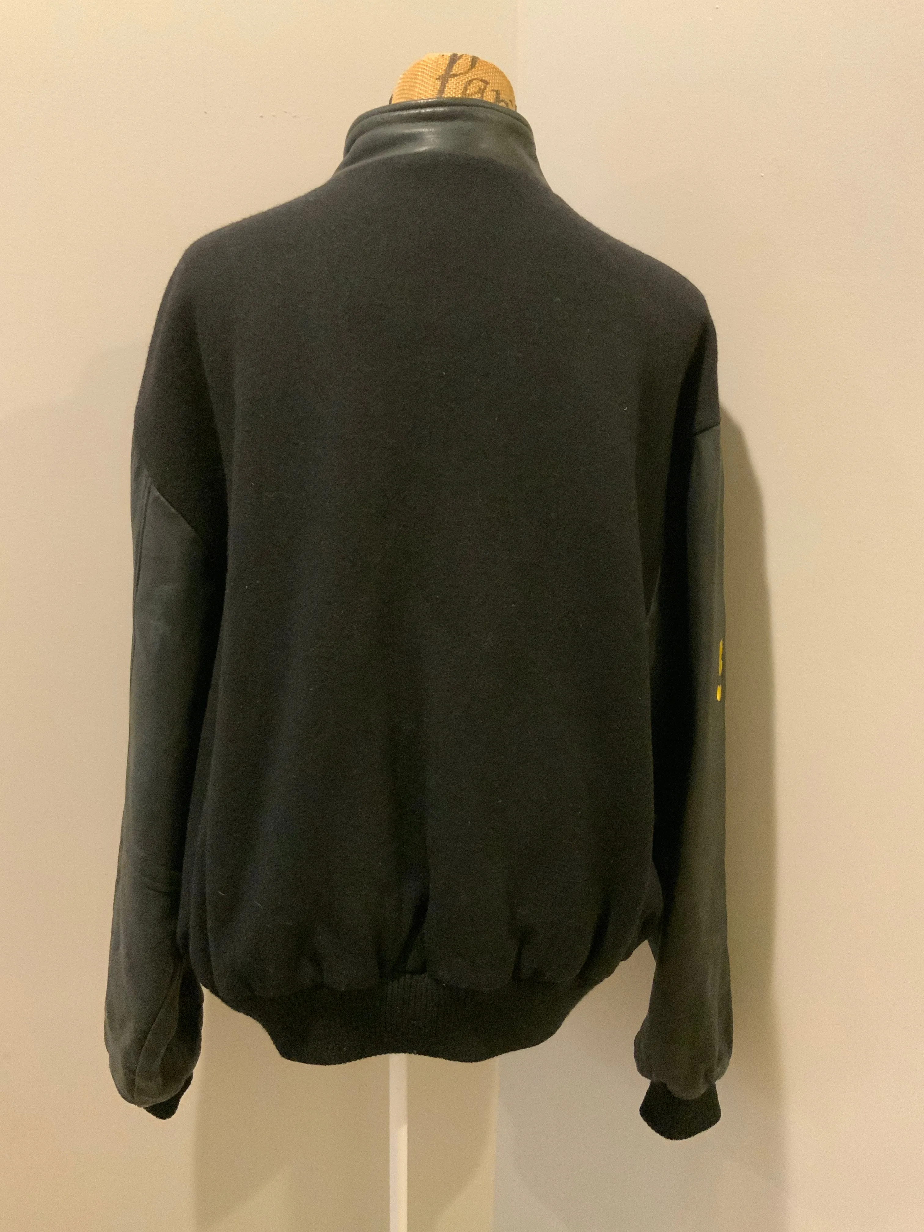 Vintage Dartmouth High School AAA Hockey Black Varsity Jacket, Made in Canada