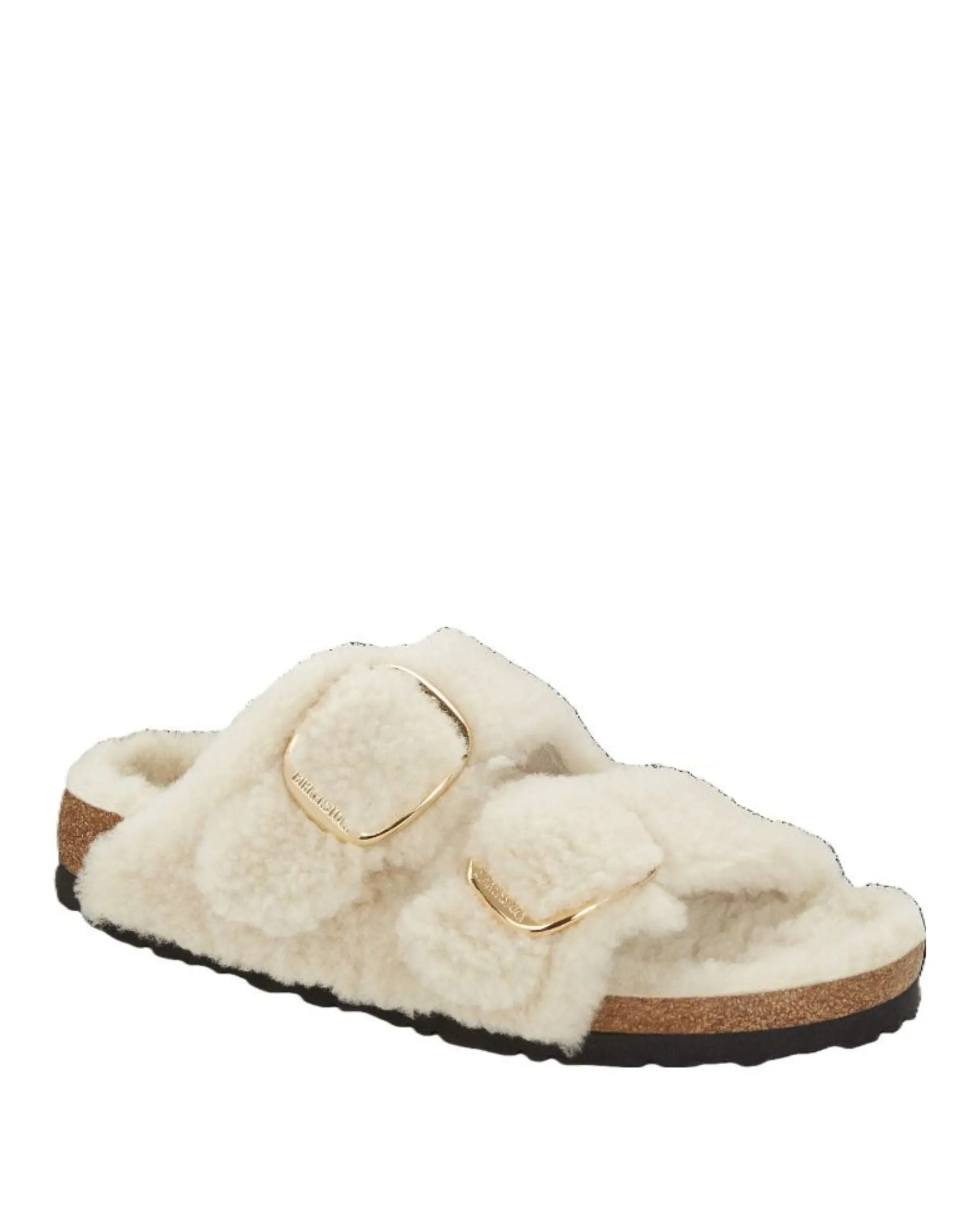 W Arizona Big Buckle Teddy Eggshell Suede