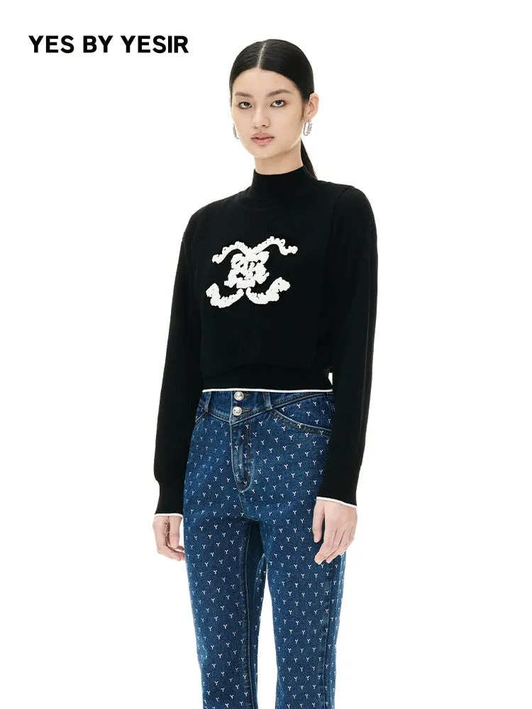 YES BY YESIR autumn winter women's knitted pullover- Gemini